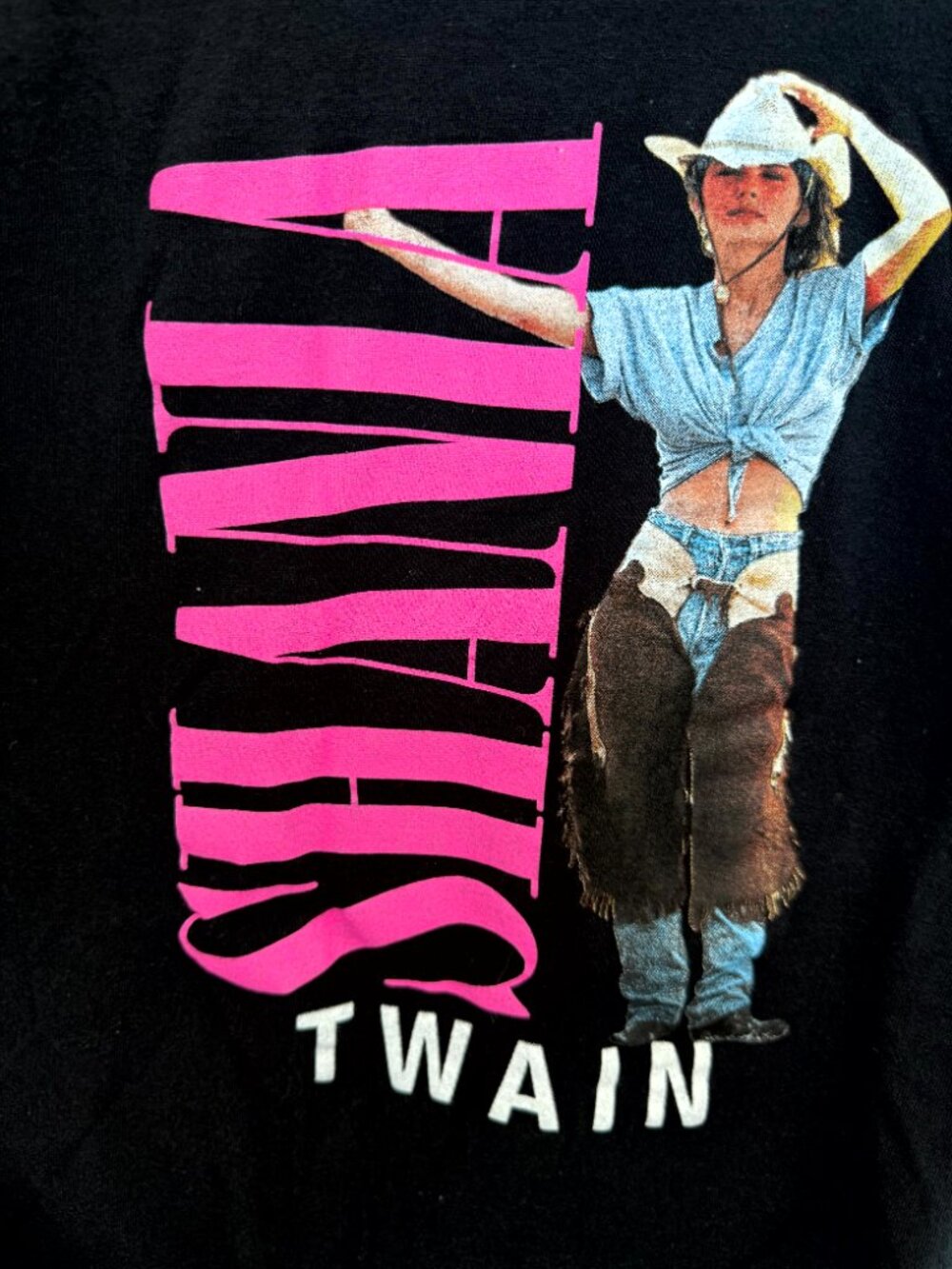 Vintage Shania Twain Country Music Graphic T-Shirt Black Tour Merch XL